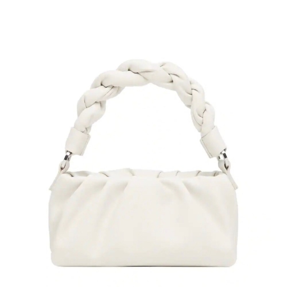 Mango Plaited Strap Cross Body Bag, White - Picture 4 of 8